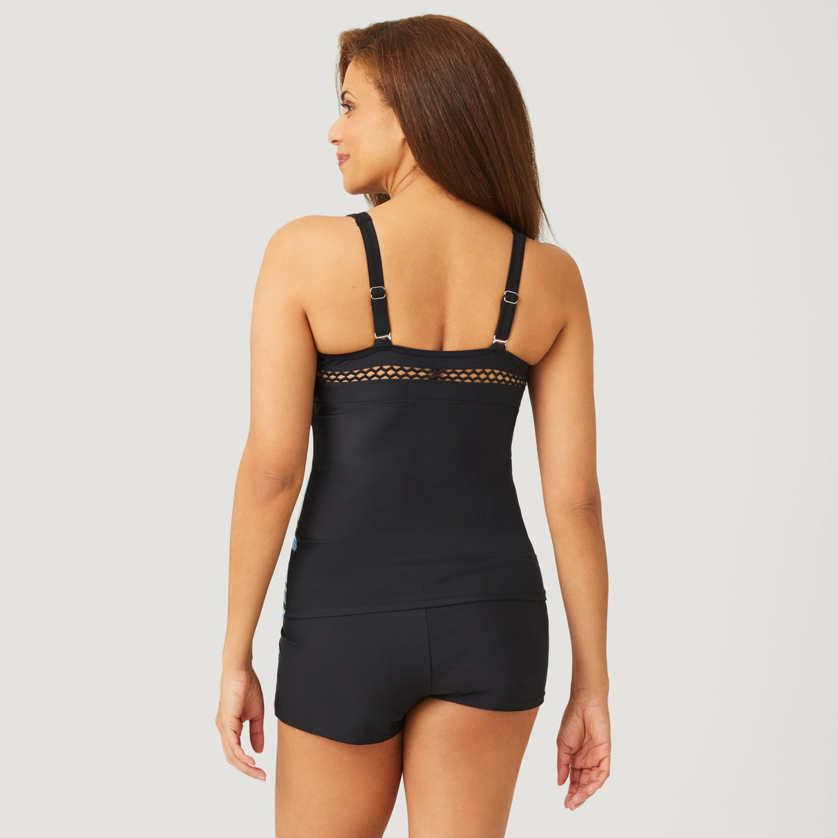 Free Country Women's Summer Bouquet Highneck Tankini Top