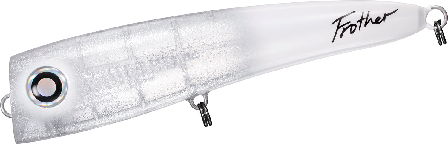 Daiwa Saltiga Frother 170F Clear Glitter Glow Tail popper