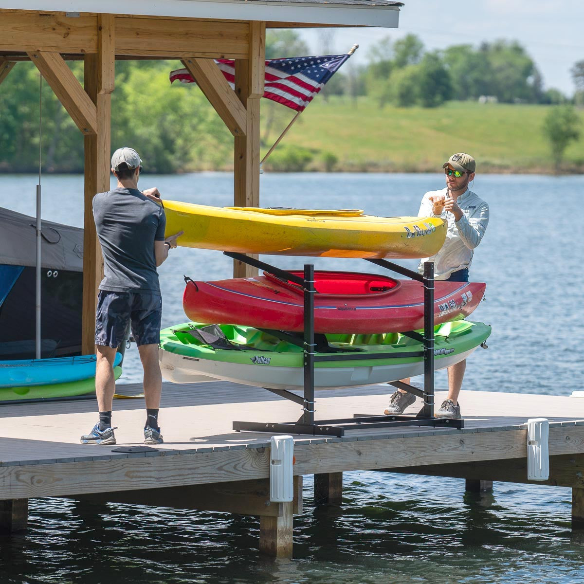 StoreYourBoard G-Watersport 3-Level Rack, Black — product view 2