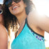 Free Country Women's Textured Mesh Side Tie Blouson Tankini Top