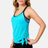 Free Country Women's Textured Mesh Side Tie Blouson Tankini Top