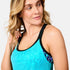 Free Country Women's Textured Mesh Side Tie Blouson Tankini Top