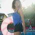 Free Country Women's Side Shirred Swim Skirt