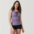 Free Country Women's Mosaic Mirage Lace Up Racerback Tankini Top