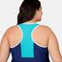 Free Country Women's Plus Size Mirage Mesh Racerback Tankini Top