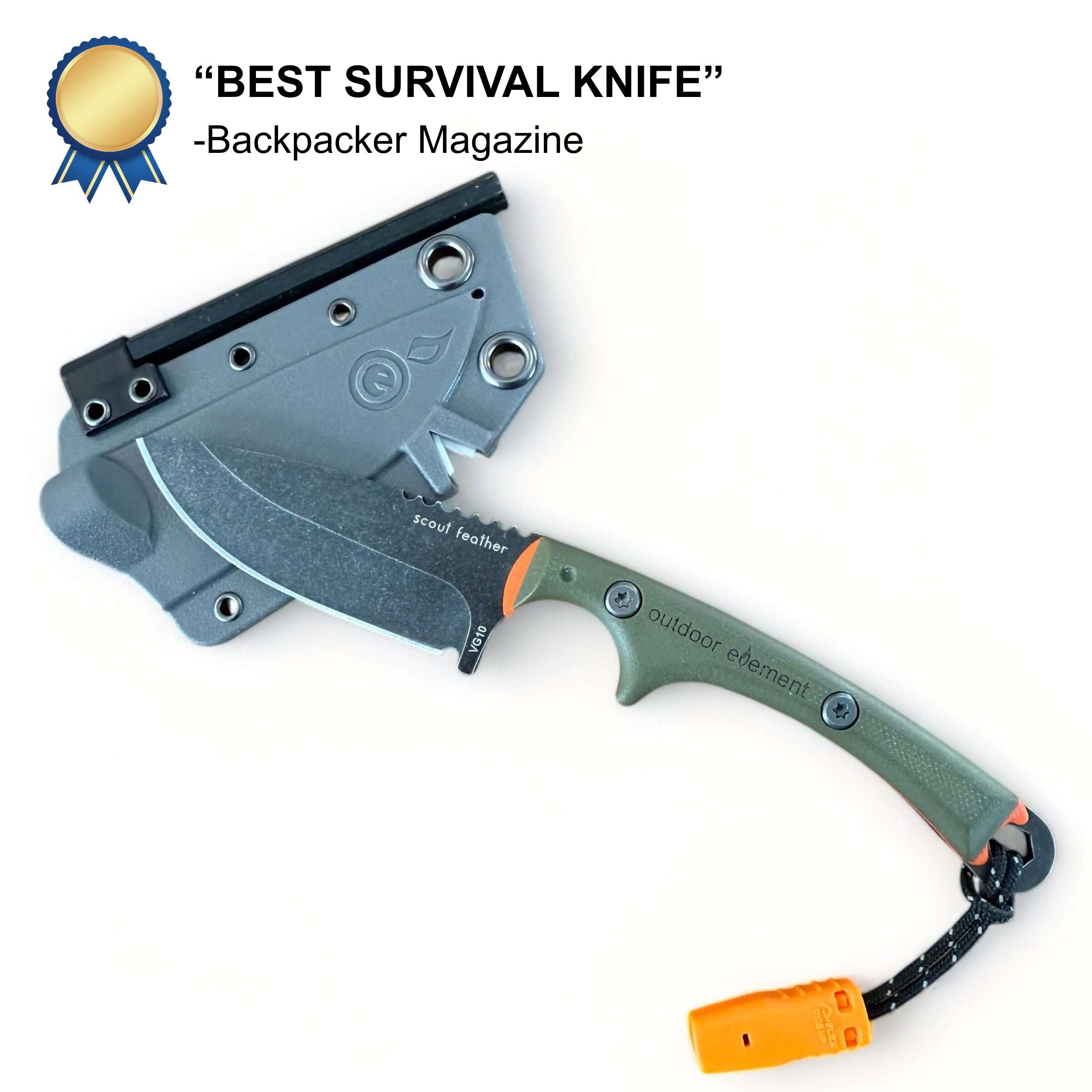 Outdoor Element Scout Feather Adventure Survival Knife
