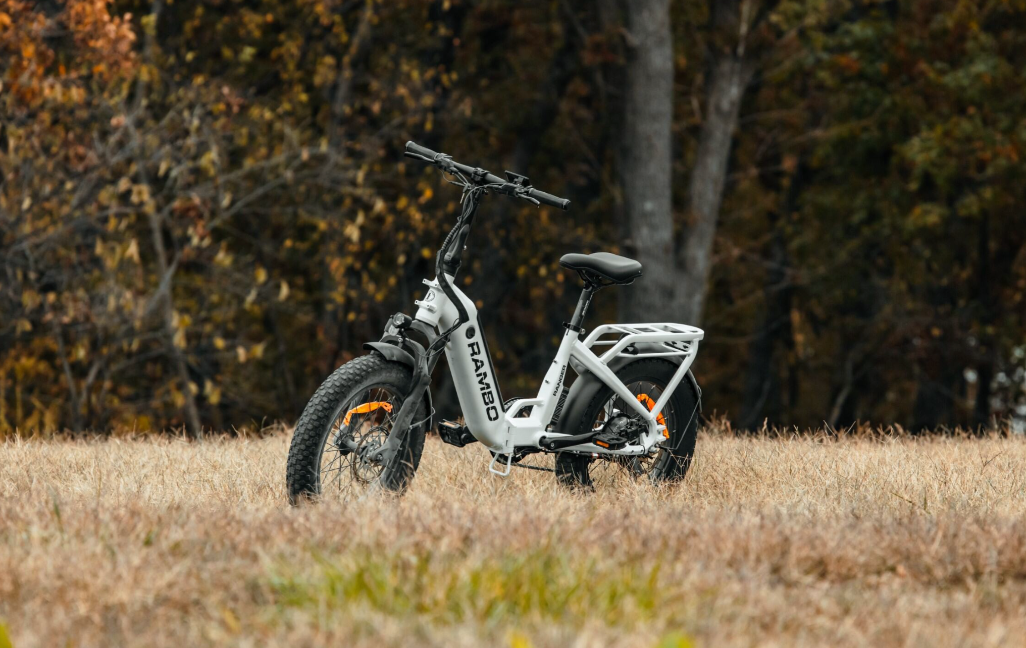 Rambo Ranger Folding Electric Bike, White – product image 4