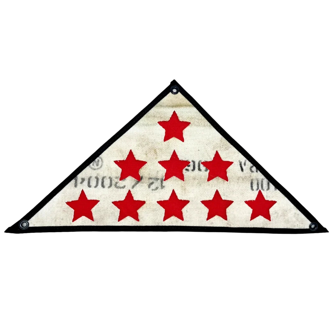 Recycled Firefighter Service Star Triangle Flag - Fire Hose — product view 2