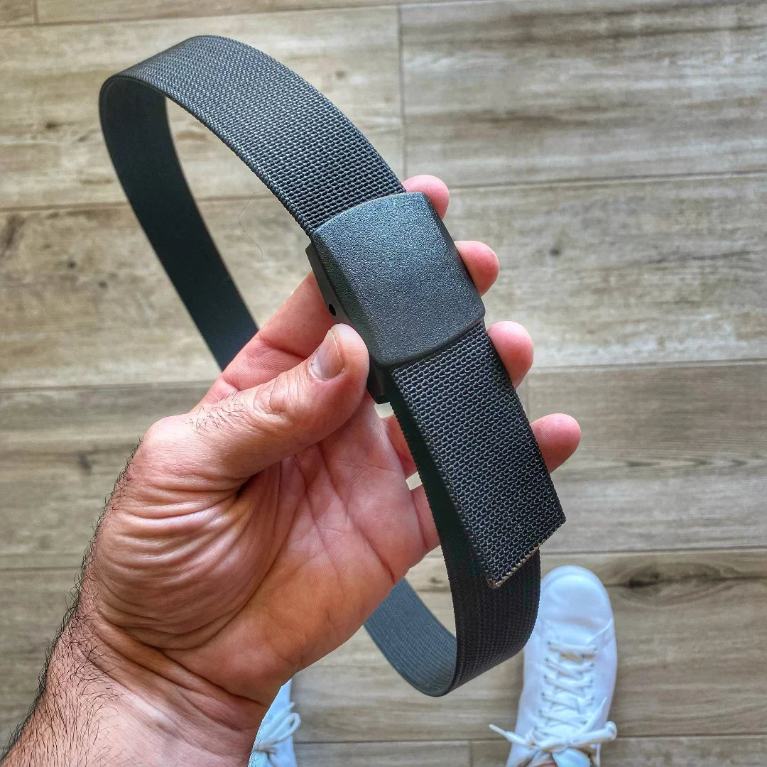 Recycled Firefighter Single Layer EDC Belt - Plastic Ykk Buckle — product view 6