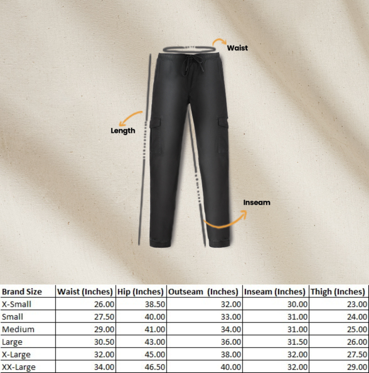White Duck Cargo Stretch Jogger Pants