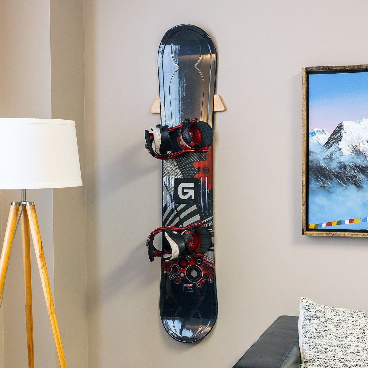 Taos Snowboard Storage | Minimalist Wood Display Rack - product view 3