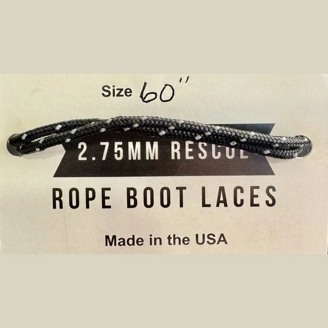 Recycled Firefighter Sterling Rope Boot Laces — product view 4