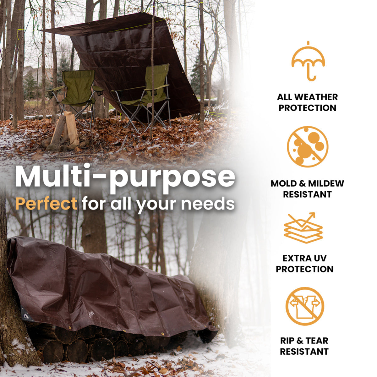 White Duck 18’ x 24’ Super Heavy Duty Poly Tarp