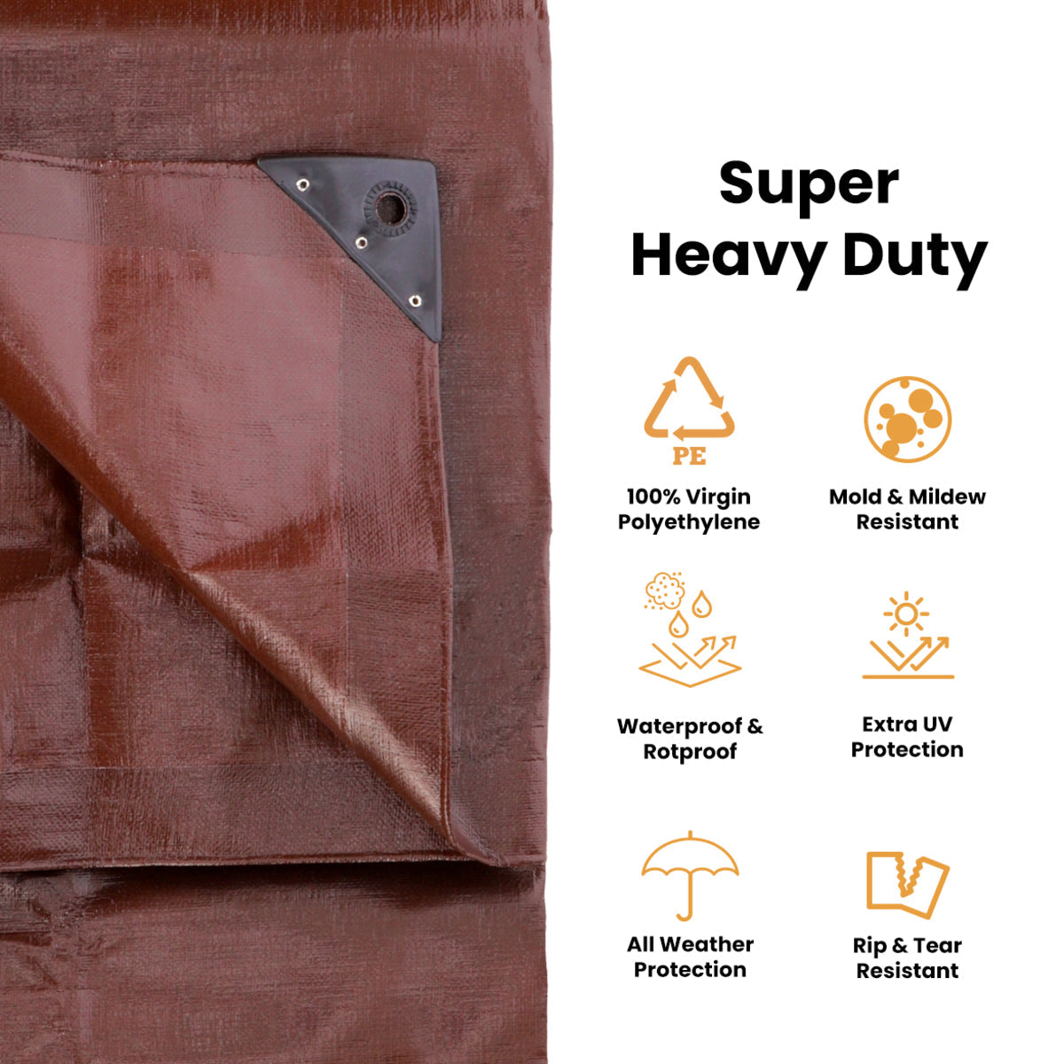 White Duck 18’ x 24’ Super Heavy Duty Poly Tarp