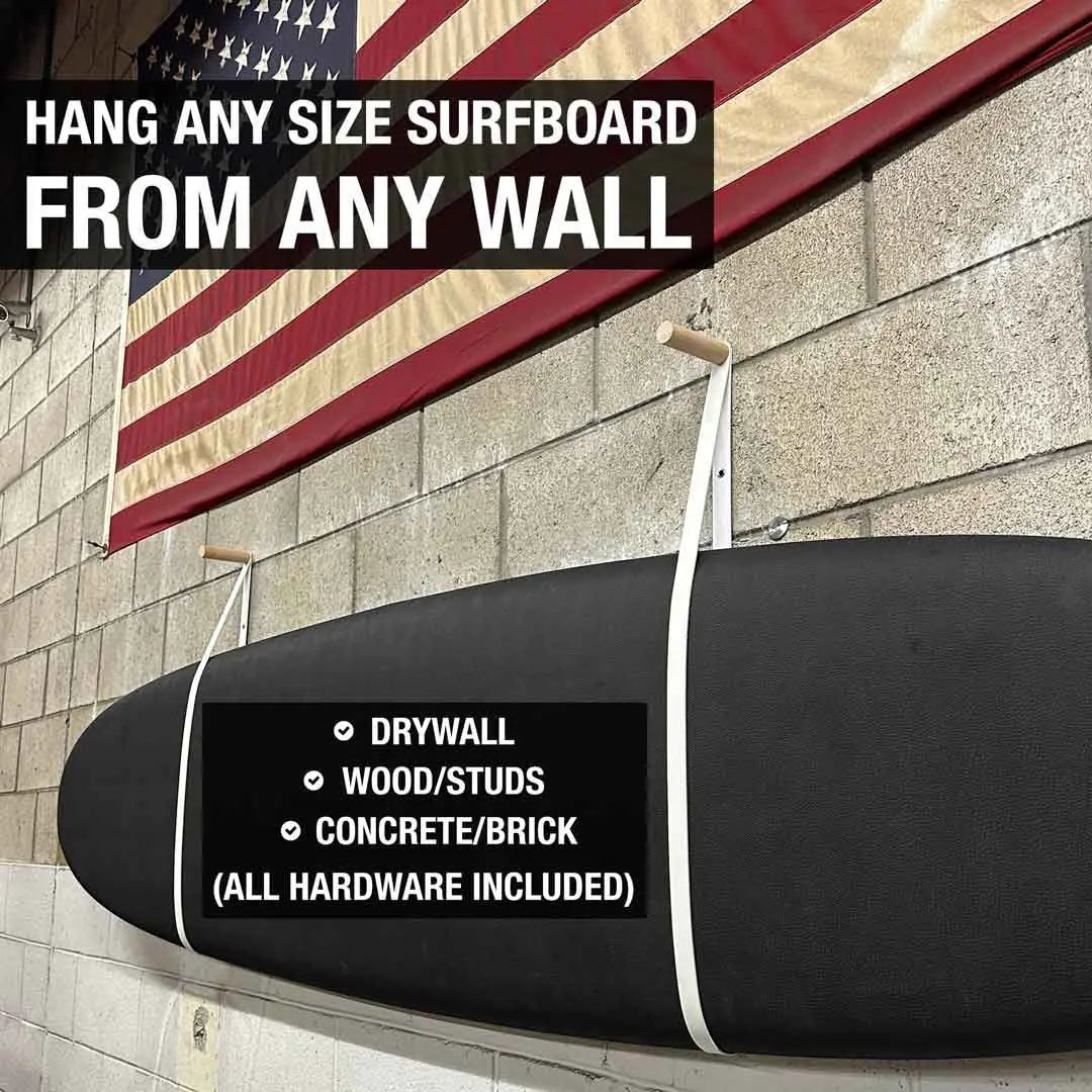 Surfboard Wall Mount - Peg & Leather Strap by Ho Stevie!