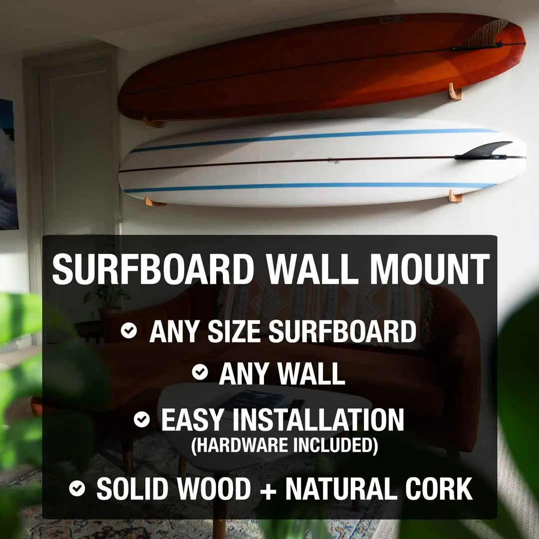 Surfboard Wall Mount - Wood & Cork by Ho Stevie!