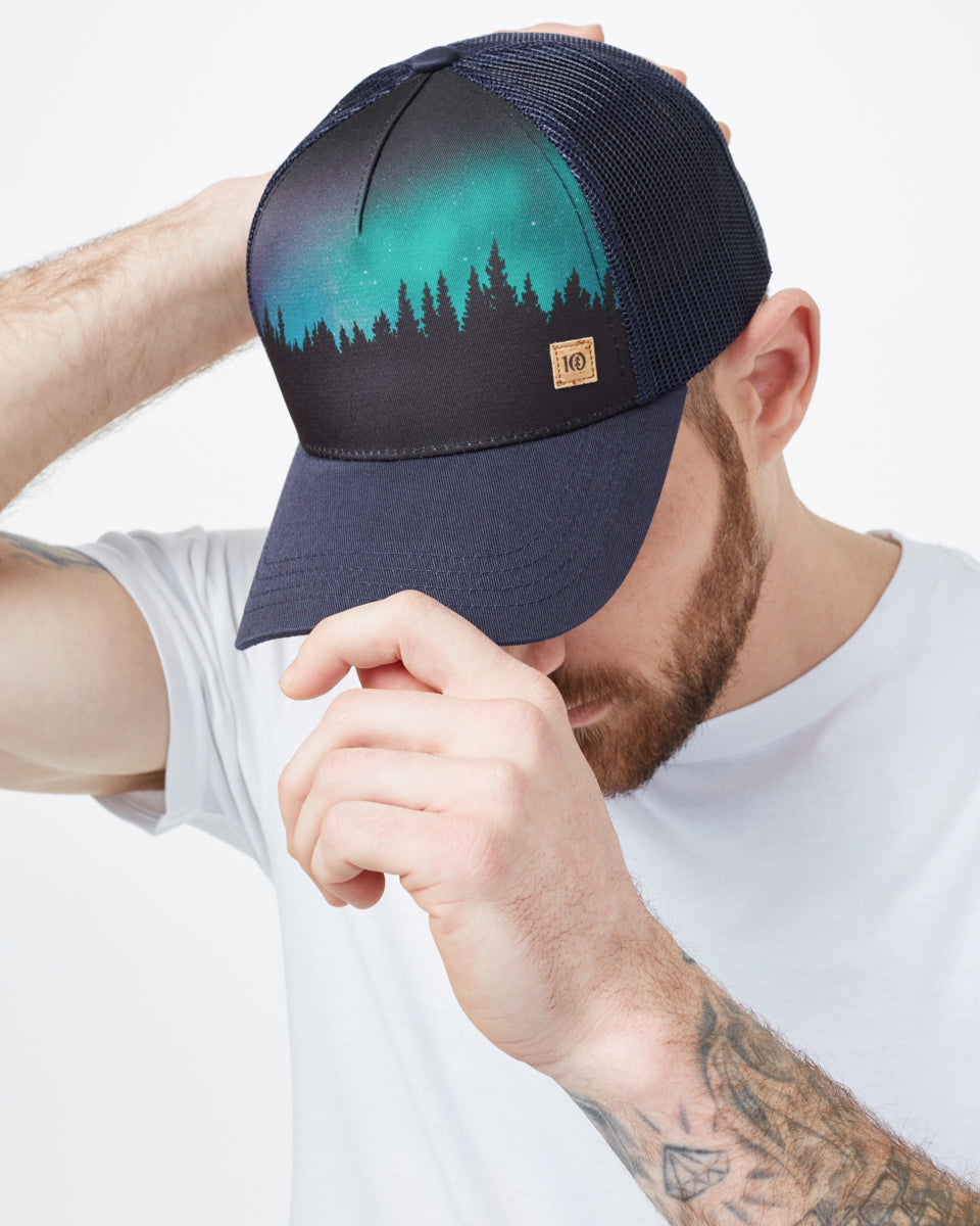 Tentree Juniper Altitude Hat - Dark Ocean Blue Juniper Lights