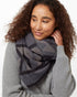 Tentree Cotton Geo Blanket Scarf - Meteorite Black_Dark Ocean Blue