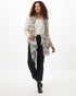 Tentree Cotton Geo Blanket Scarf - Gargoyle Grey_Elm White