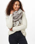 Tentree Cotton Geo Blanket Scarf - Gargoyle Grey_Elm White
