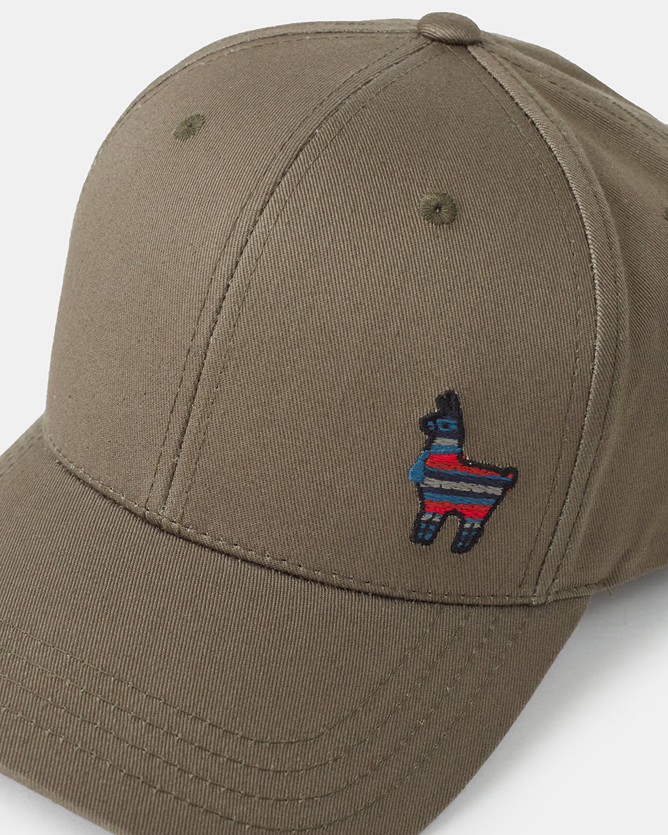 Tentree Peru Embroidered Llama Elevation Hat - Olive Night Green