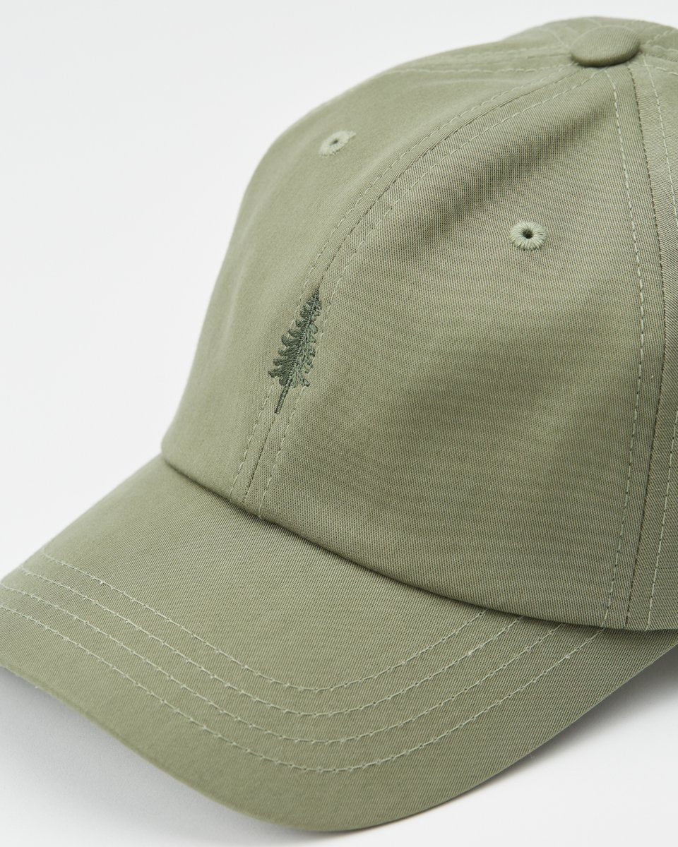 Tentree Tree Embroidery Tencel Peak Hat - Agave Green