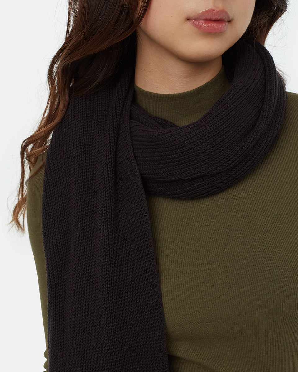 Tentree Jersey Knit Scarf - Meteorite Black