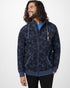 Tentree Oberon Zip Hoodie - Dark Ocean Blue_Meteorite Black Leaves Aop