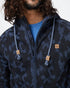 Tentree Oberon Zip Hoodie - Dark Ocean Blue_Meteorite Black Leaves Aop