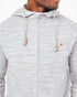 Tentree Oberon Zip Hoodie - Hi Rise Grey Space Dye