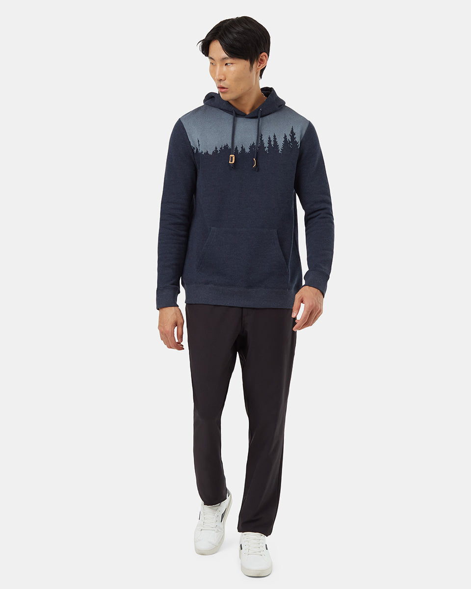 Tentree Men's Juniper Hoodie - Midnight Blue Heather White