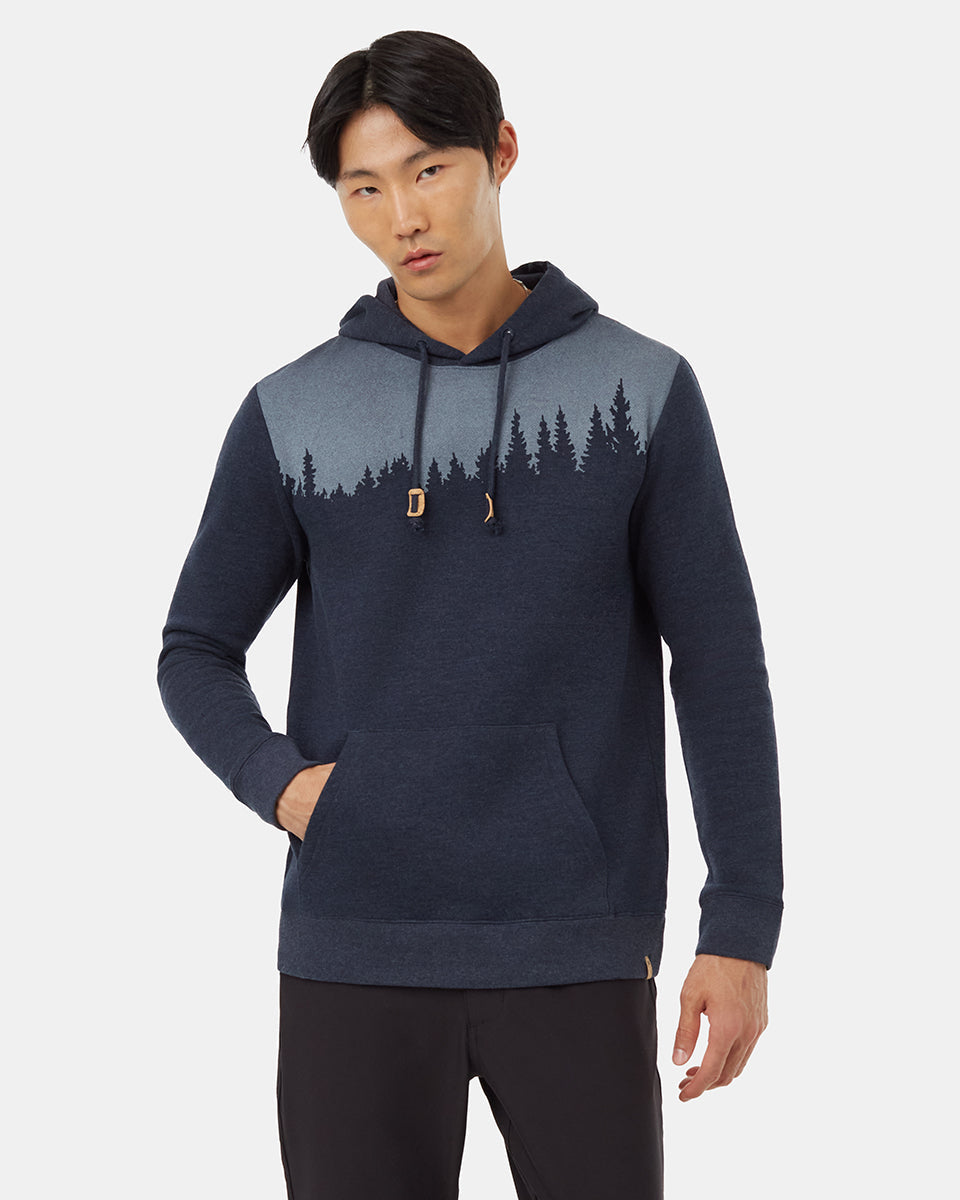 Tentree Men's Juniper Hoodie - Midnight Blue Heather White