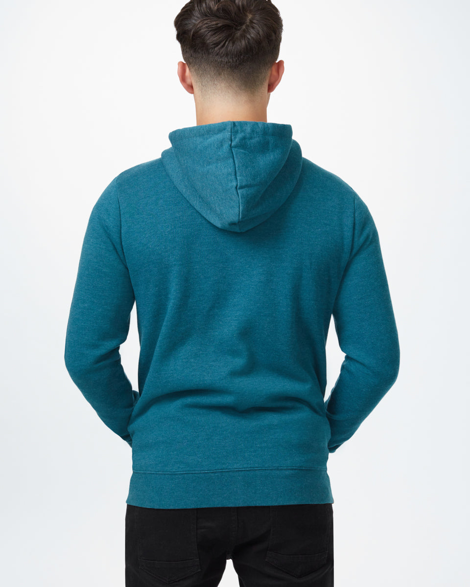 Tentree Juniper Zip Hoodie - Deep Teal Heather