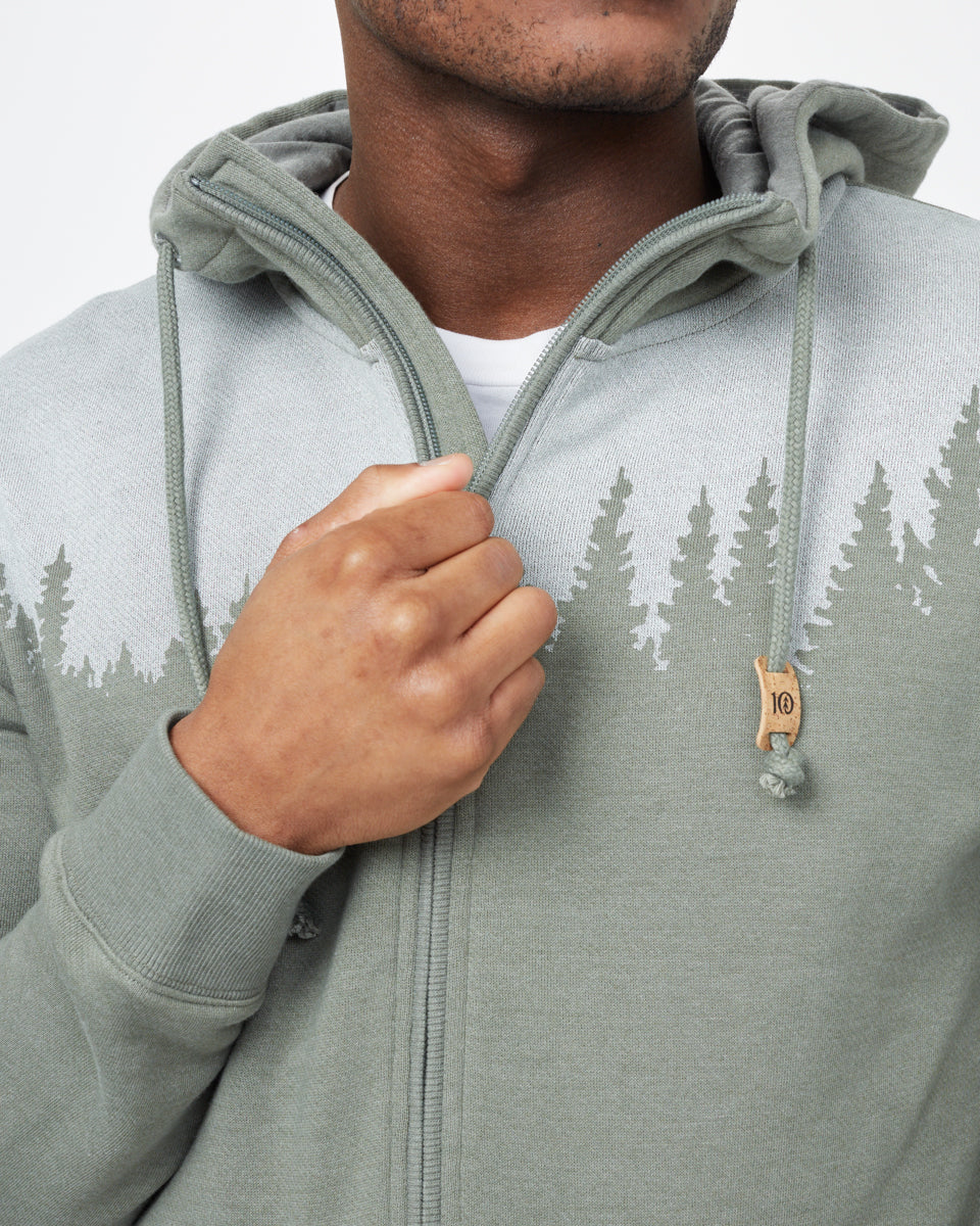 Tentree Juniper Zip Hoodie - Agave Green Heather