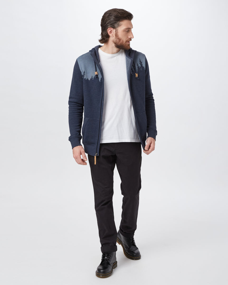 Tentree Juniper Zip Hoodie - Midnight Blue Heather