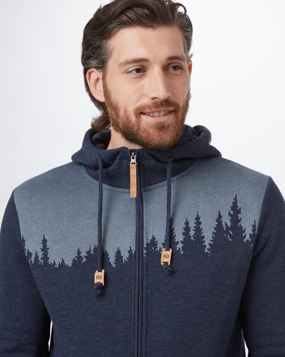 Tentree Juniper Zip Hoodie - Midnight Blue Heather