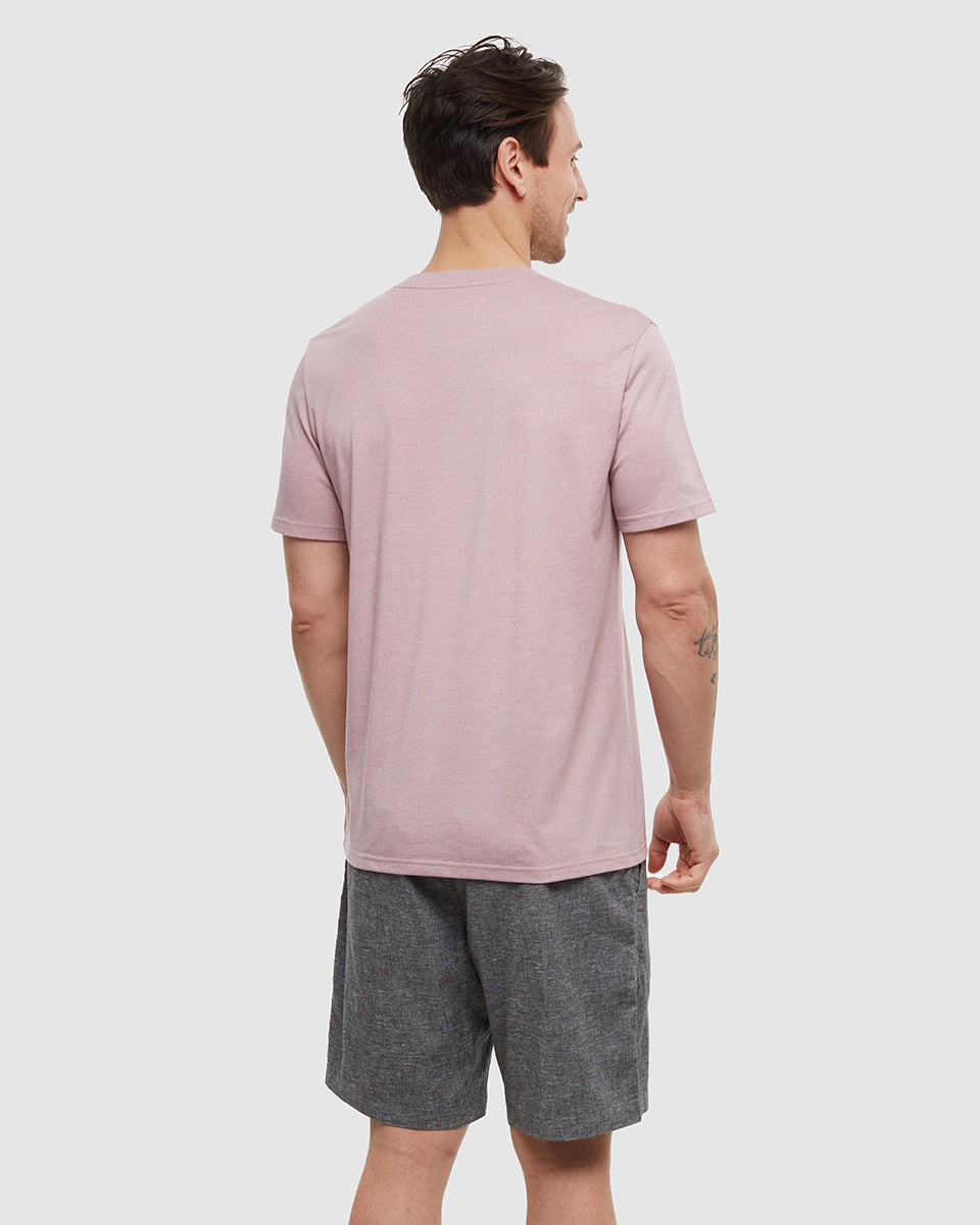 Tentree Men's TreeBlend Baker T-Shirt - Vintage Mauve Heather