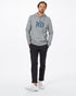 Tentree Ten Classic Hoodie - Heather Grey Spruce Blue Logo Graphic