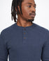 Tentree TreeWaffle Henley Longsleeve - Dark Ocean Blue