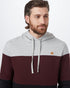 Tentree TreeFleece Blocked Reynard Hoodie - Hi Rise Grey Heather Mulberry Meteorite Black