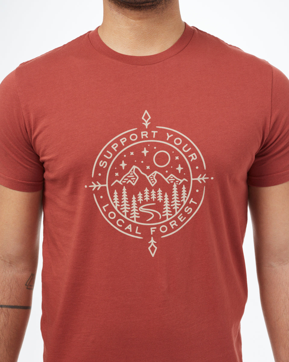 Tentree Organic Cotton Support T-Shirt - Henna Red