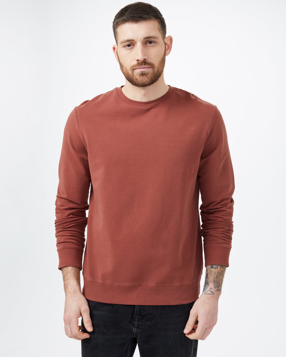 Tentree French Terry Classic Crew - Cherry Mahogany