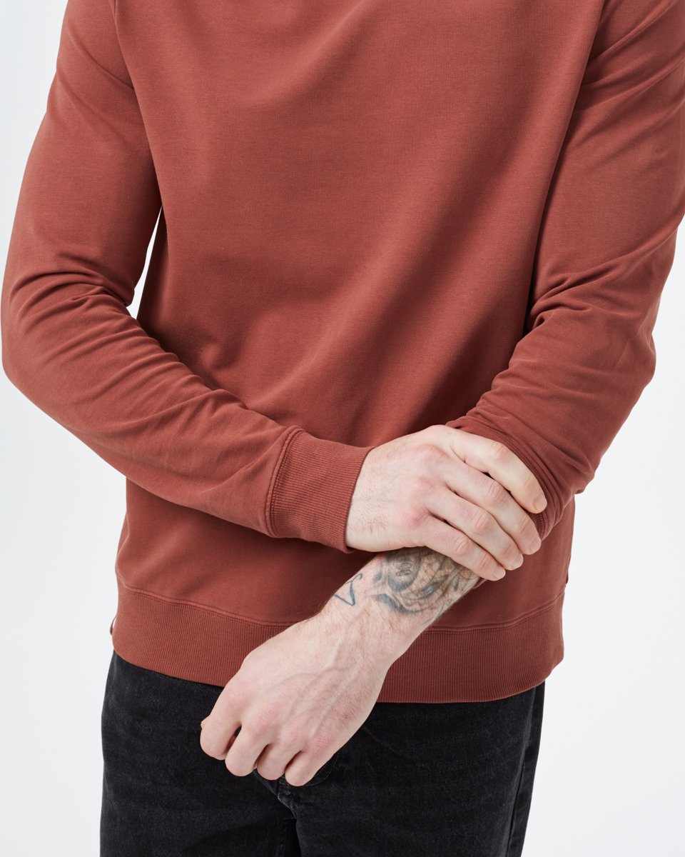 Tentree French Terry Classic Crew - Cherry Mahogany