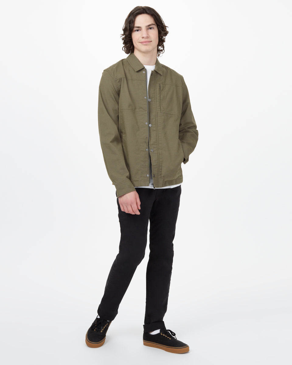 Tentree Canvas Jacket - Olive Night Green