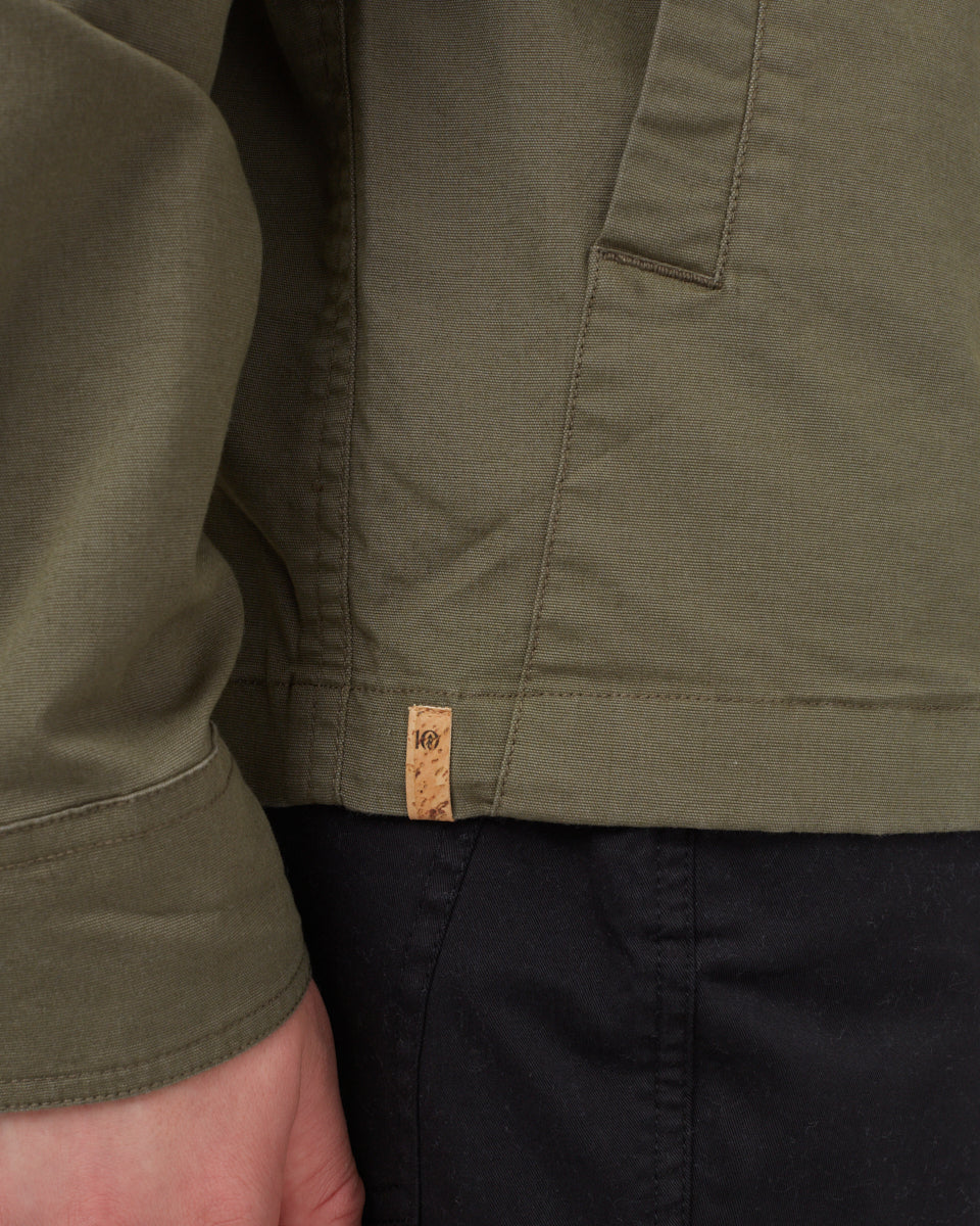 Tentree Canvas Jacket - Olive Night Green