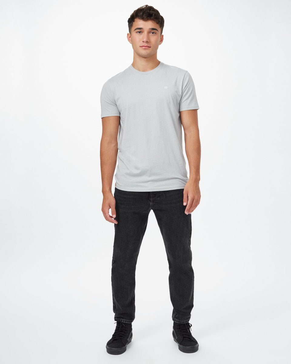 Tentree Embroidered Ten T-Shirt - Hi Rise Grey Heather