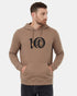 Tentree Men's Woodgrain Ten Hoodie - Fossil Heather Meteorite Black