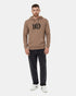 Tentree Men's Woodgrain Ten Hoodie - Fossil Heather Meteorite Black