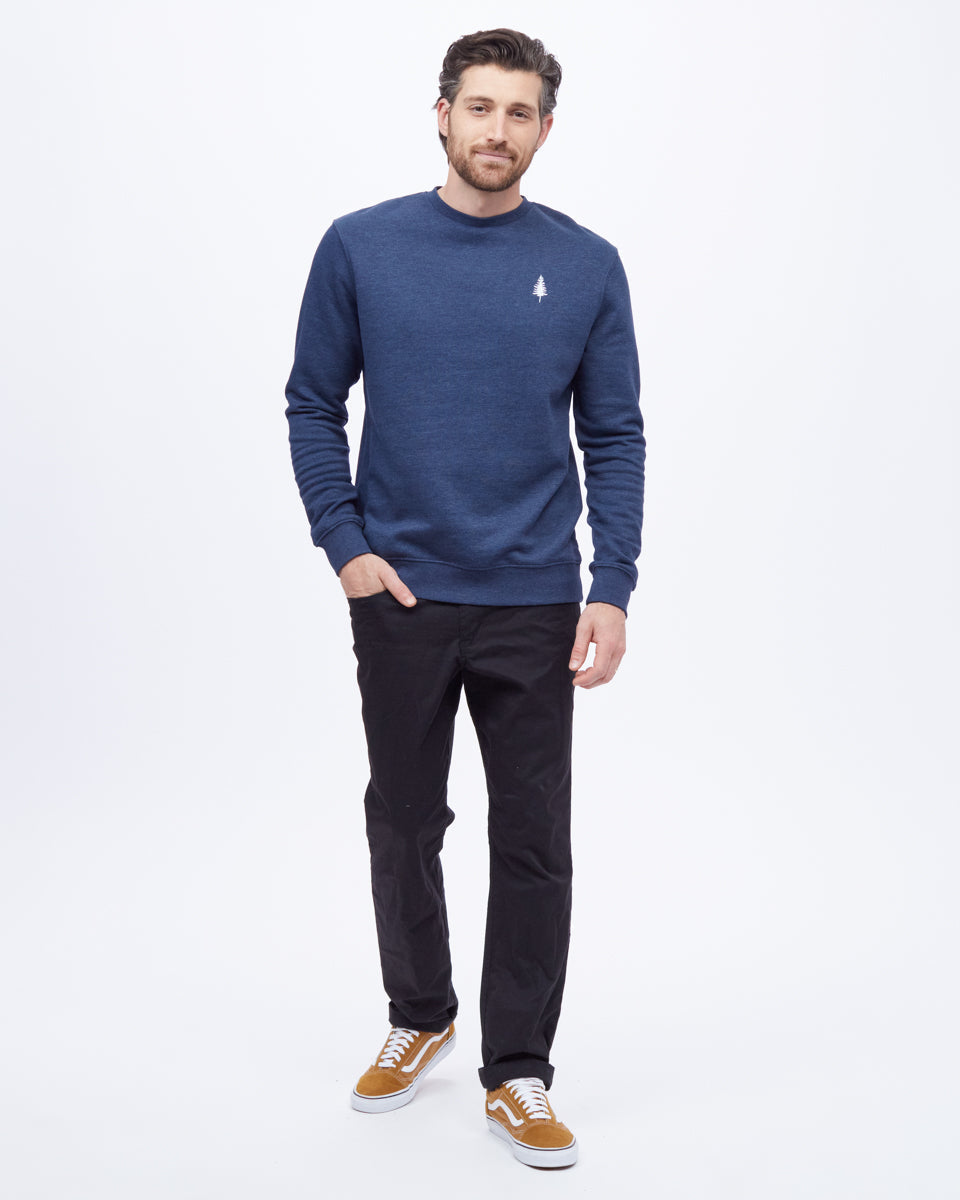 Tentree TreeFleece Golden Spruce Crew - Dress Blue