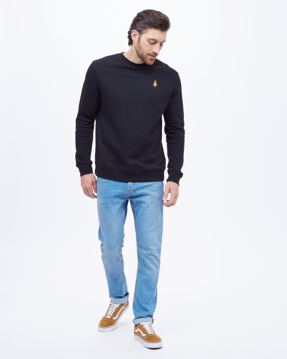 Tentree TreeFleece Golden Spruce Crew - Black_Gold